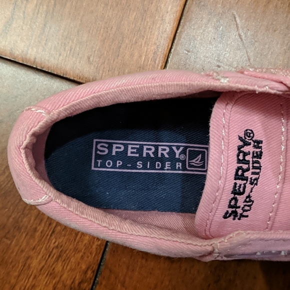 SPERRY Hallie H&L Top-Sider Pink Boat Shoes with Velcro Closure - Picture 7 of 8